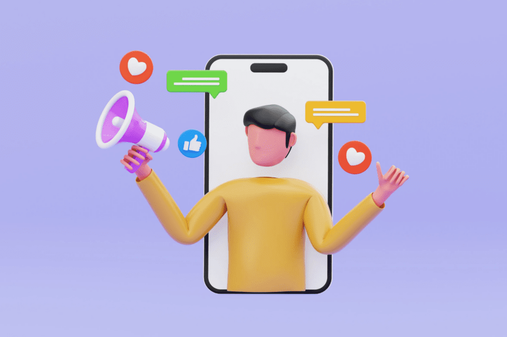 Ilustración influencer trabajando la affinity brand audience.